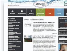 Tablet Screenshot of acquambientemarche.it